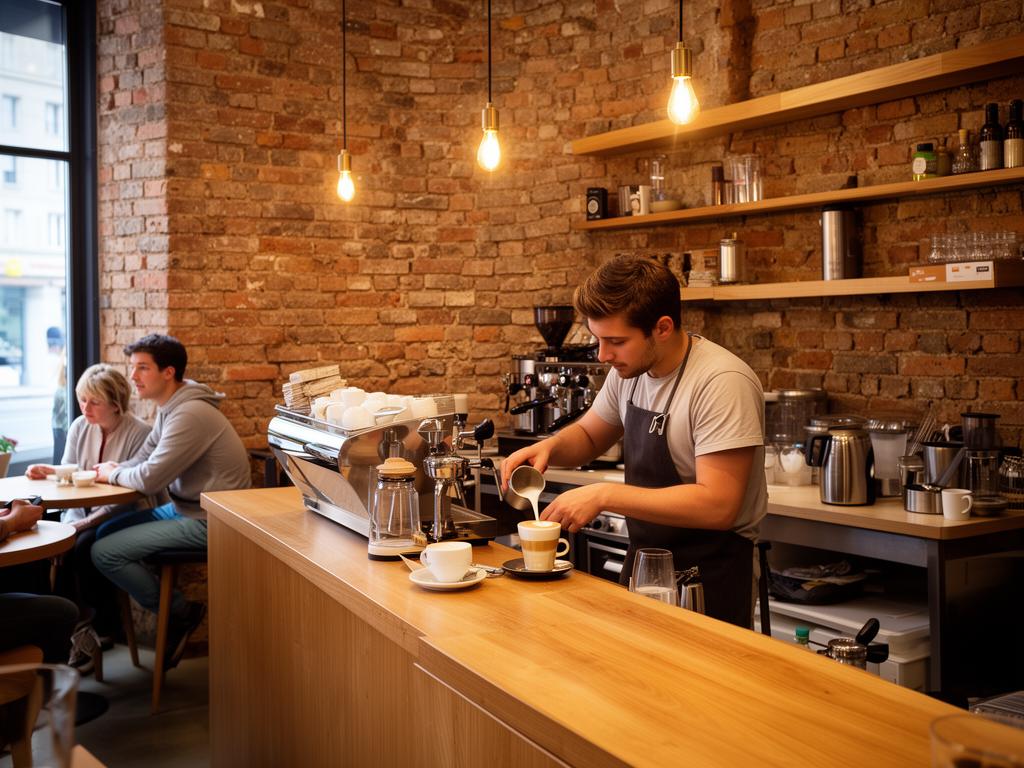 Cafe Marketing professional at work