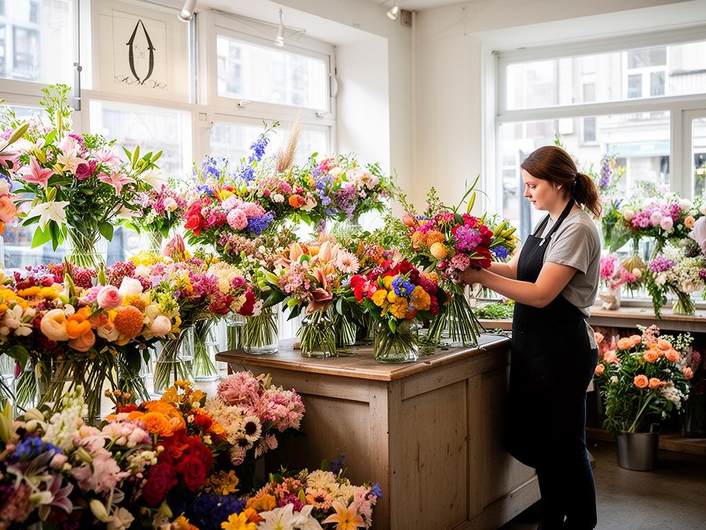 Florist Marketing professional at work