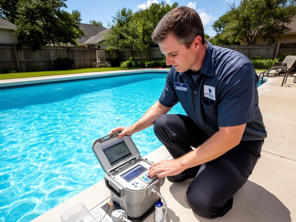 Pool Services Marketing professional at work